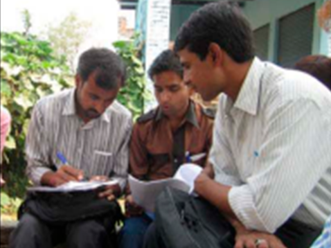 QualBot founder Pablo Diego Rosell rickshaw hopping in Bhadohi
